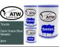 Preview: Toyota, Dark Green Blue Metallic, 8H4: 500ml Lackdose + 500ml Klarlack + 250ml Härter - Set, von ATW Autoteile West.